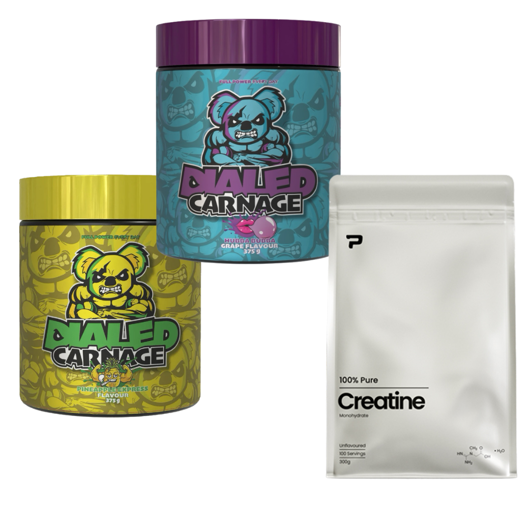 Dialed Carnage Twin Pack + Free Prime Creatine 300g