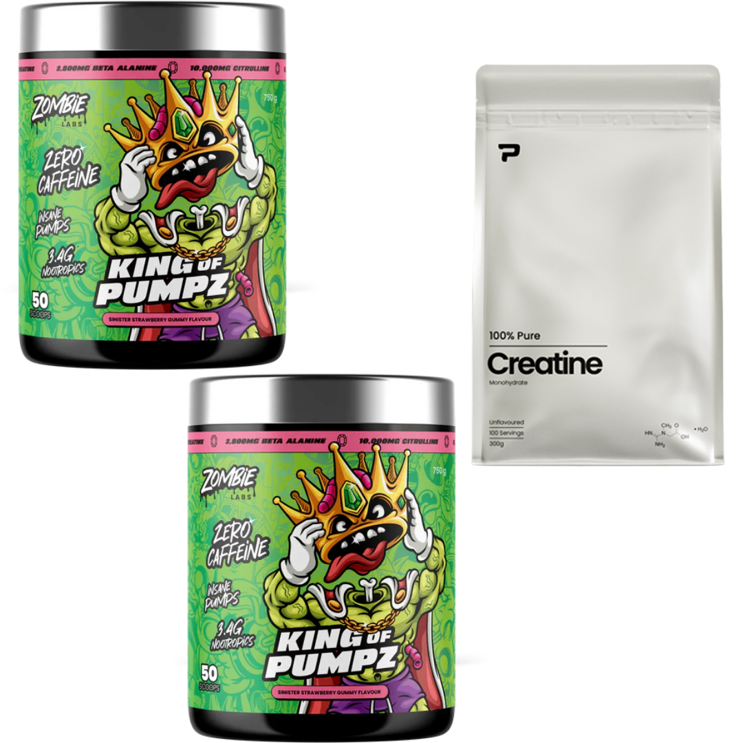 King of Pumpz Twin Pack + Free Prime Creatine 300g