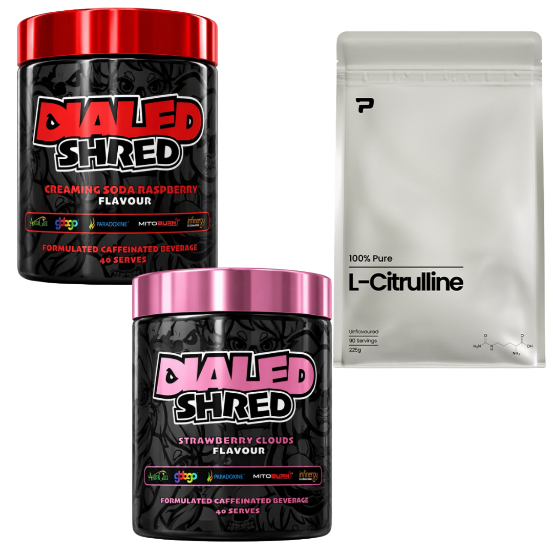 Dialed Shred Twin Pack + Free Prime L-Carnitine 225g