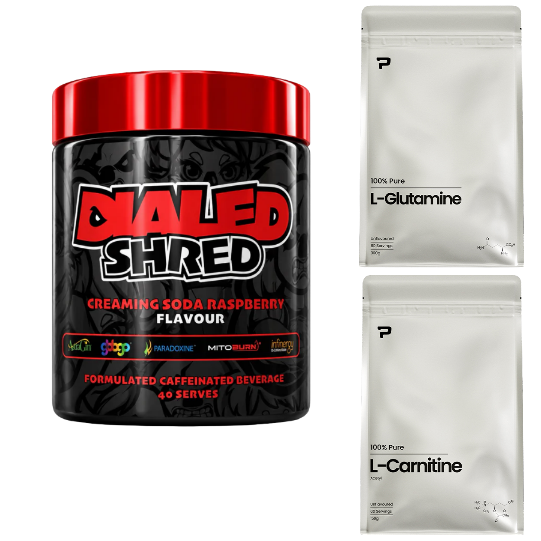 Dialed Shred + Free Prime L-Glutamine 300g + Free Prime L-Carnitine 150g
