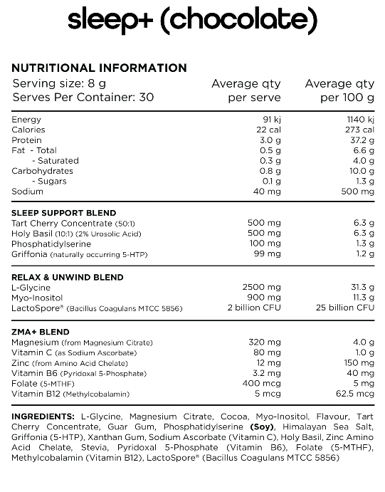 Sleep Plus Switch Nutrition