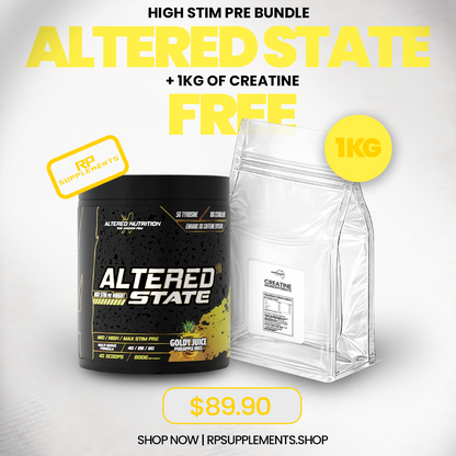 Highest Stim Preworkout + 1kg Free 100% Creatine Monohydrate