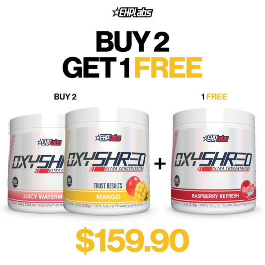 EHP Labs OxyShred Fat Burner – Buy 2 Get 1 Free | 3 Tub Bundle
