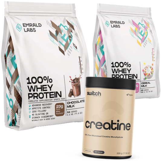 Emrald Labs - Whey Protein Bundle 900g + 2.3kg + Free 500g Creatine