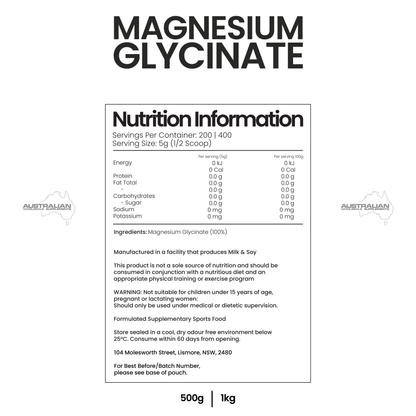 Magnesium Glycinate 500g - 1kg