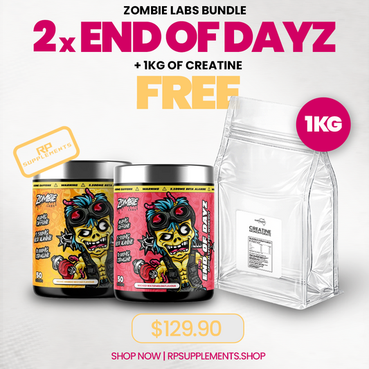 Zombie Labs End of Dayz Twin Pack + FREE 1kg Creatine