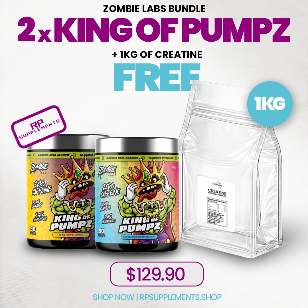 Zombie Labs King of Pumpz Twin Pack + FREE 1kg Creatine