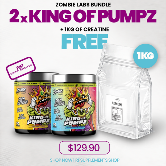 Zombie Labs King of Pumpz Twin Pack + FREE 1kg Creatine