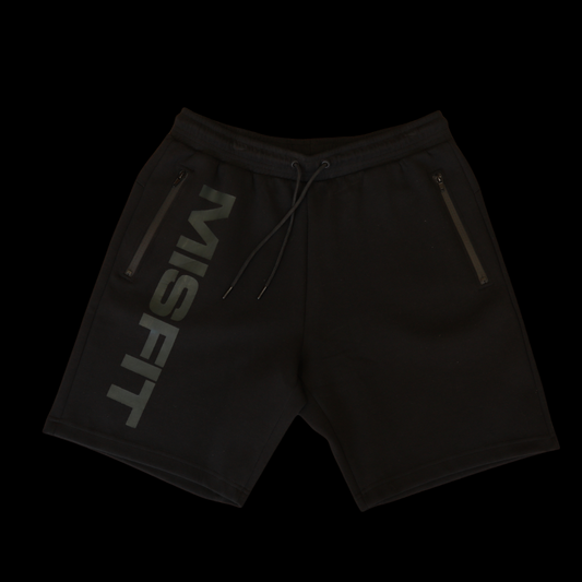 BLACK ON BLACK - Oversized Track Shorts