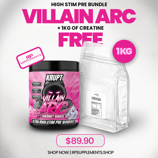 Highest Stim Preworkout + 1kg Free 100% Creatine Monohydrate