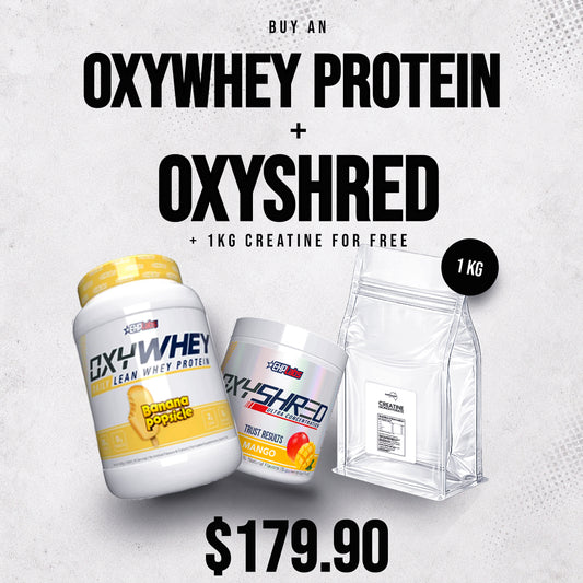 Oxywhey Protein + Oxyshred 60 serves + 1kg Creatine