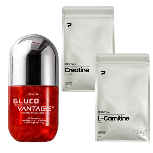 GlucoVantage + Prime Creatine 300g + Prime L-Carnitine 225g