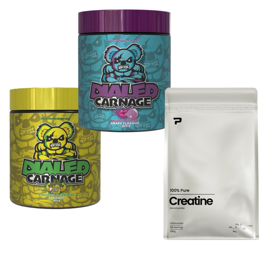 Dialed Carnage Twin Pack + Free Prime Creatine 300g