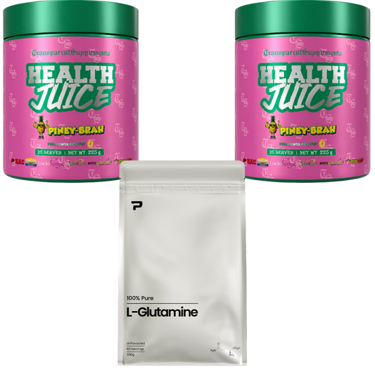 Health Juice Twin Pack + Free Prime L-Glutamine 300g