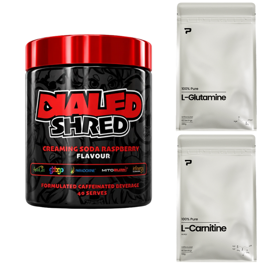 Dialed Shred + Free Prime L-Glutamine 300g + Free Prime L-Carnitine 150g